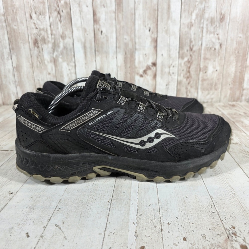 Saucony Excursion TR13 Mens Black Grey Trail Running Shoes S20528-2 Size 11